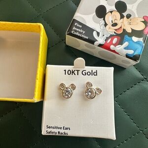 Mickey Mouse 10KT Gold Earrings for Kids or adult